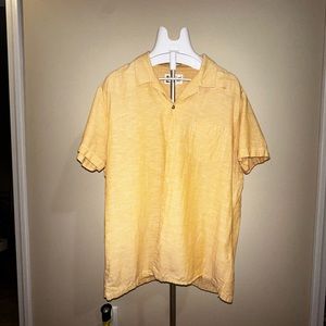 Aeropostale Resort Yellow Button-Up